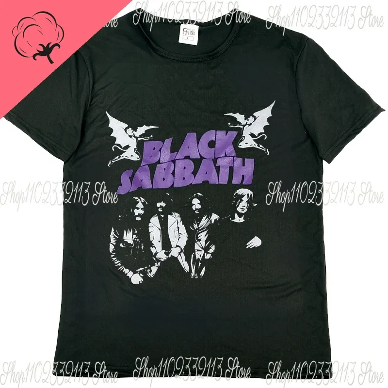 black sabbath Summer  Heavy Metal Rock Band T shirt Men Women  Round Neck Casual  Graphic Tees Short Sleeve Tops Clothing