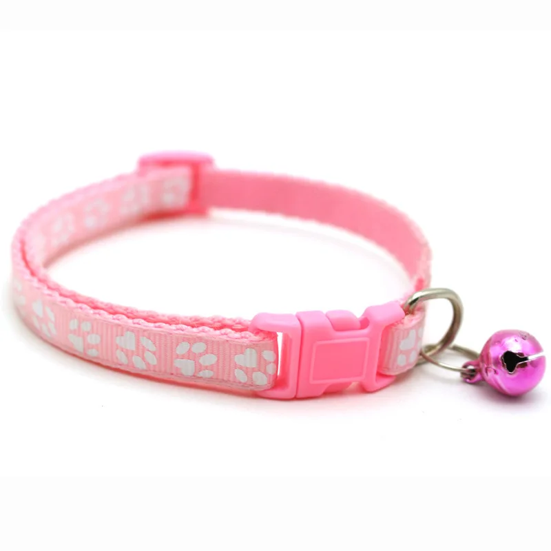 Collier avec clochette pour animal de compagnie, motif coloré pour petit chien et chat, nœuds papillon réglables, bande de bricolage, empreinte, 1