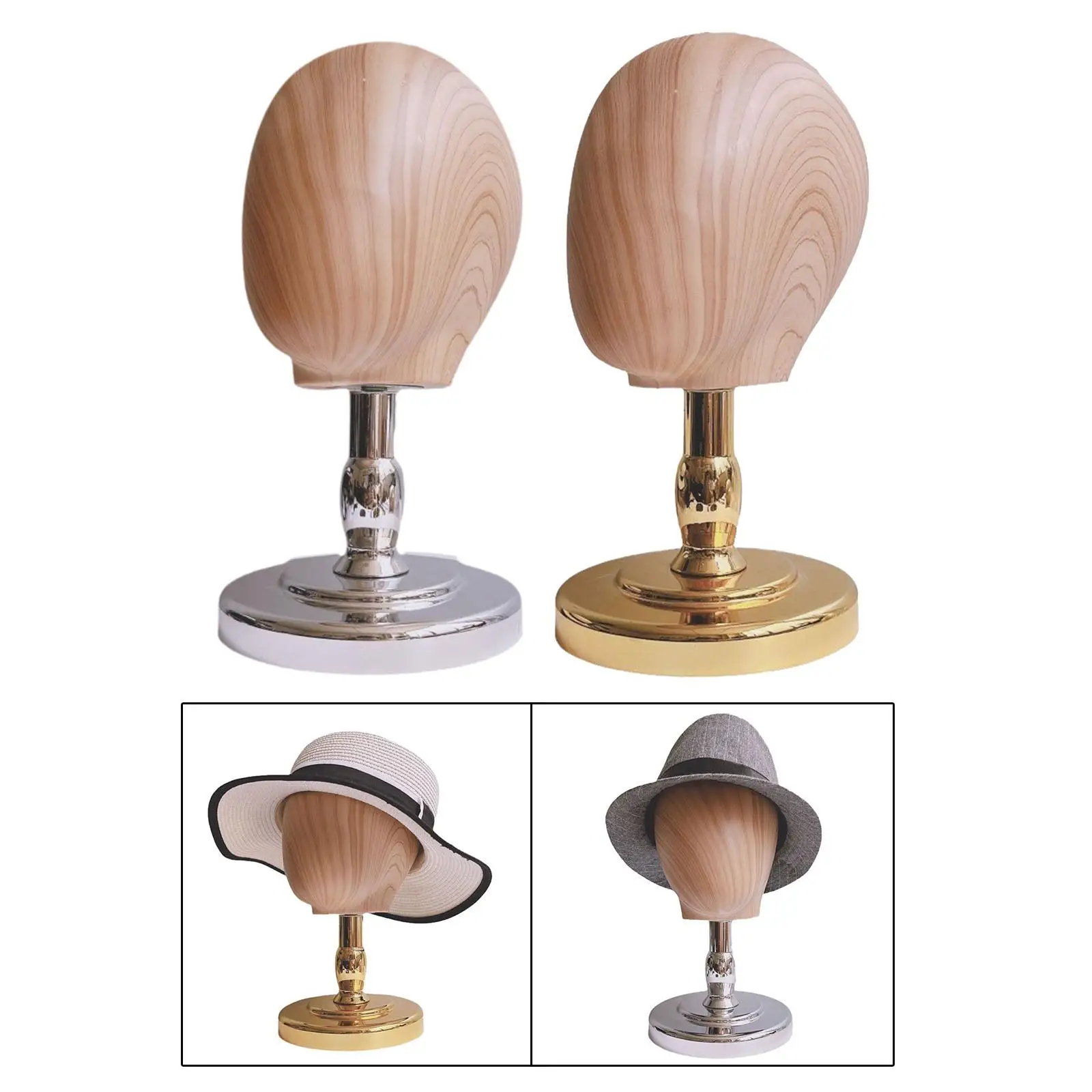

Wig Head Cap Storage Rack with Base for Shopping Mall Hairdresser Training