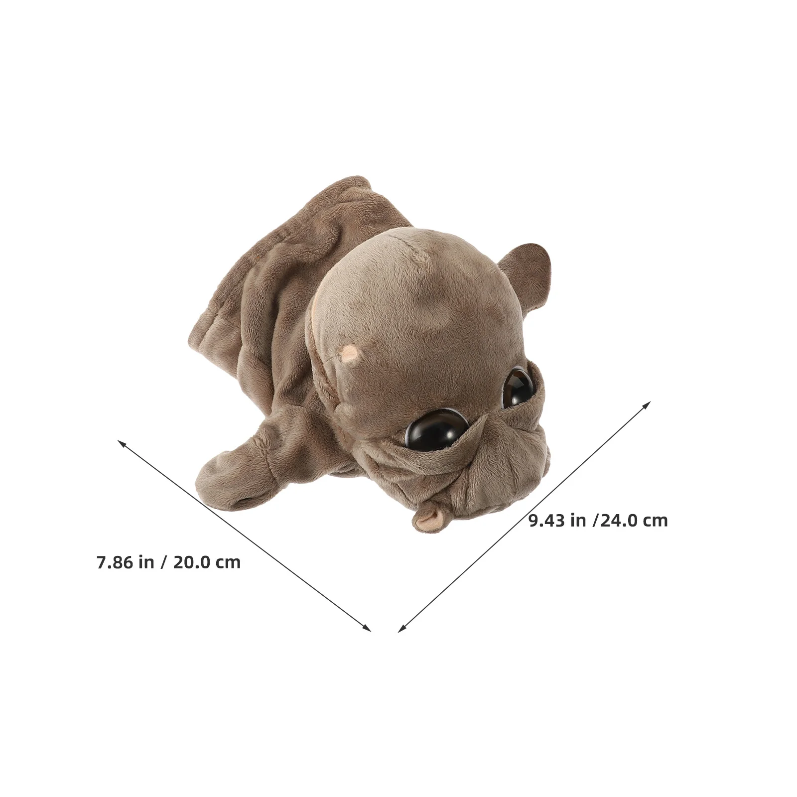 Fantoche interativo de mão de hipopótamo para crianças, design animal realista com boca móvel, ideal para brincar educacional