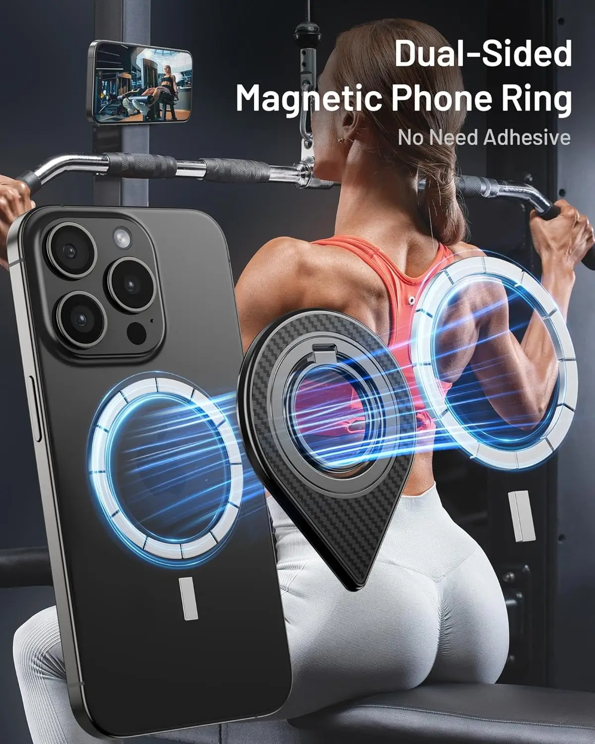 Double-Sided  Phone  for , Strongest Magentic Force,Removable  Phone Ring Holder Kickstand for  15,14,13,12,11 Mini/Plus//Max,,