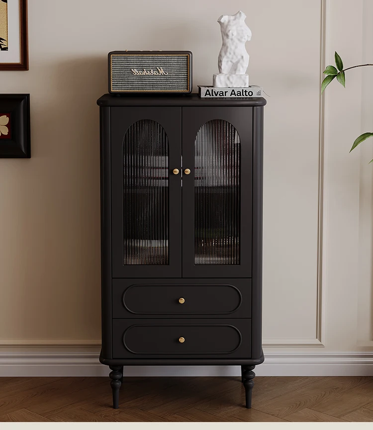

living room TV side paint storage cabinet, integrated storage against the wall