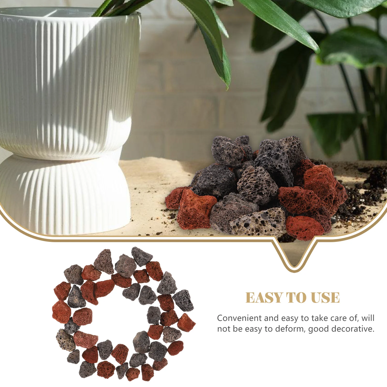 

1Set Aromatherapy Bottom Decorative Stones Delicate Aquarium Stones for Fish Tank Garden Planter Gravel Multi-Function Fish Tank