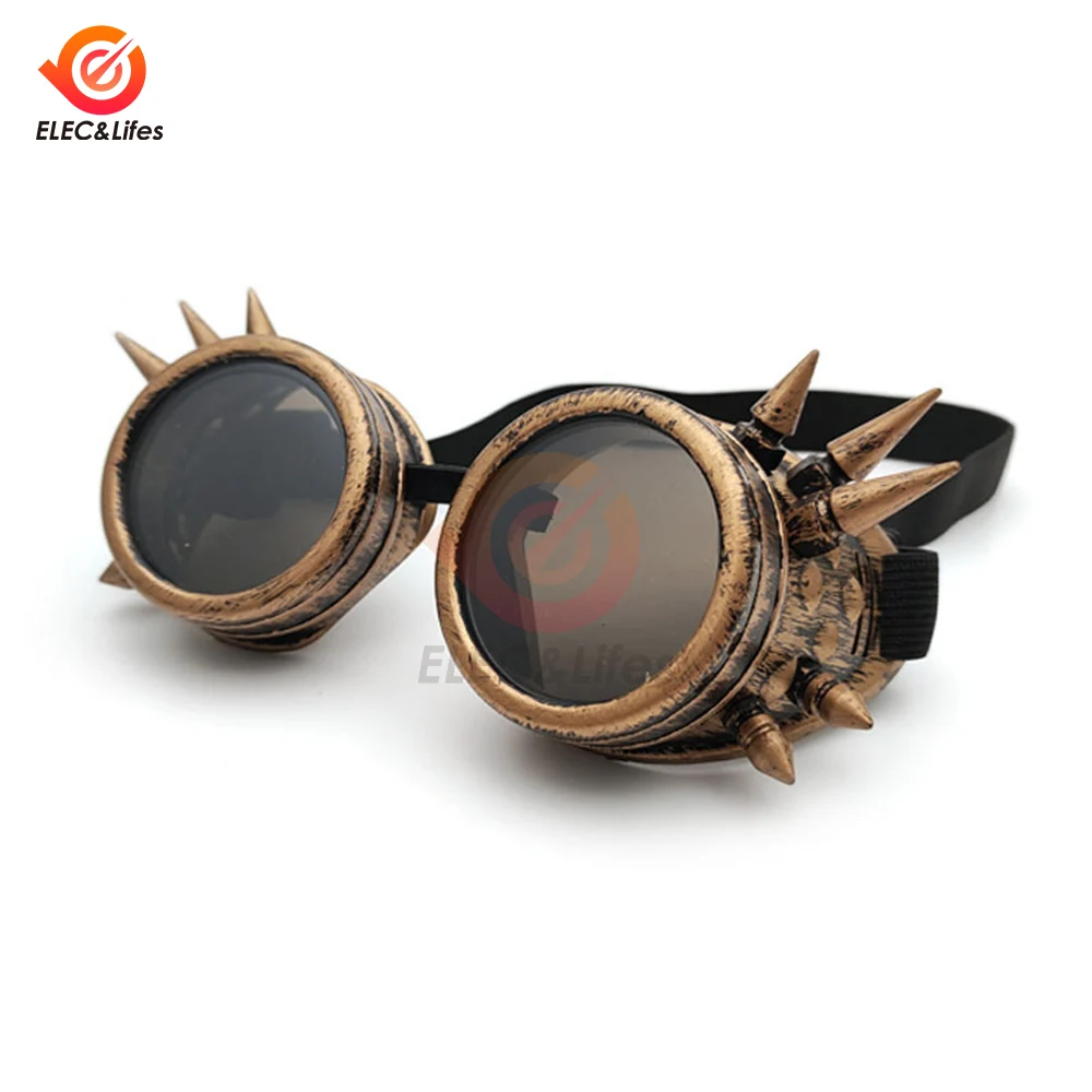 New Fashion Arrival Welding glasses Vintage Style Steampunk Goggles Welding Punk Glasses Cosplay Brand Designer Five Colors Lens