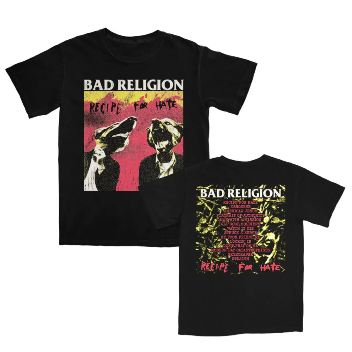 Summer 1980 Bad Religion Band PUNK Hardcore Punk Red American Retro Rock Short-sleeved T-shirt