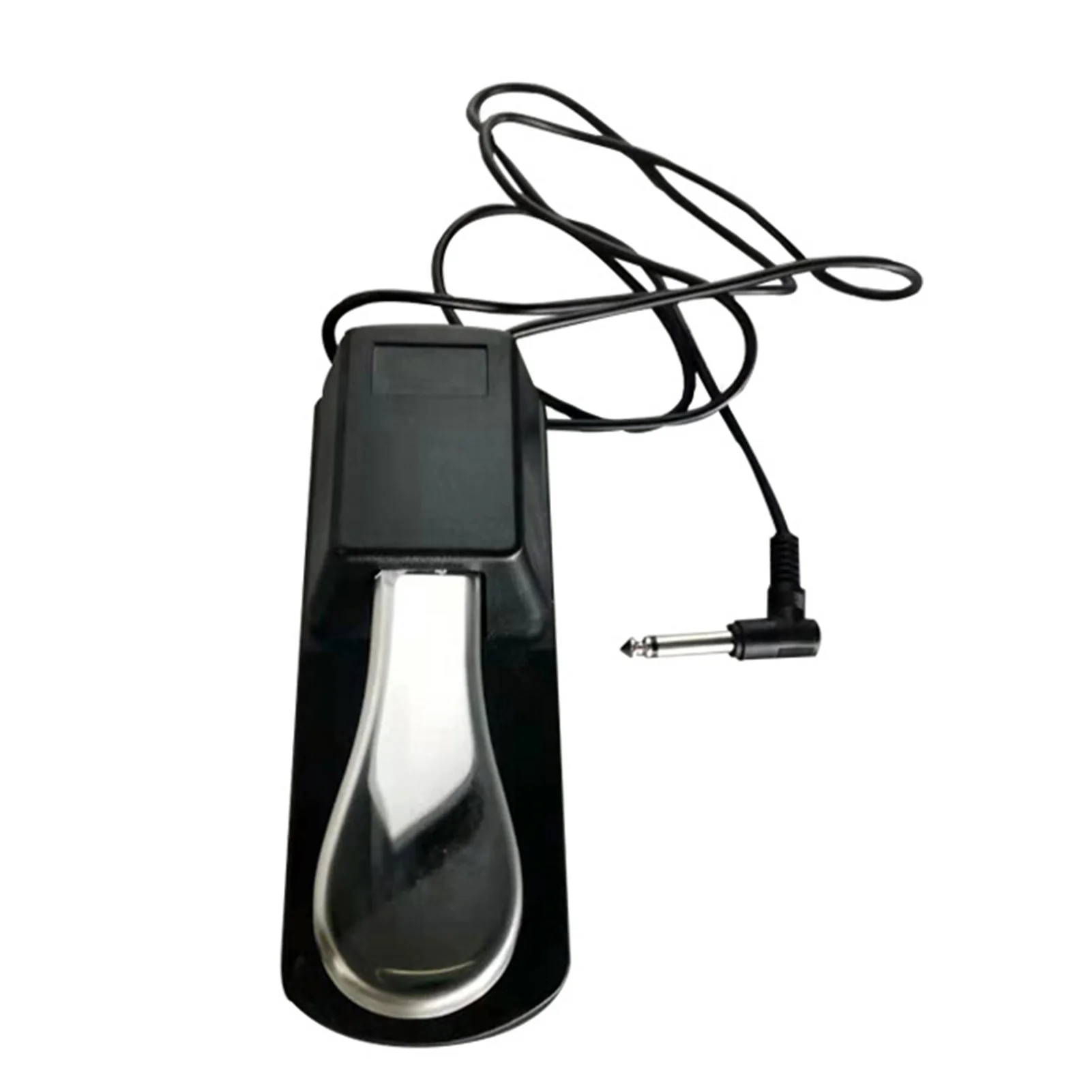

Sustain Pedal Double Pole Switch Anti Slip Silver Universal Sustain Pedal for Digital Piano Keyboard Electronic Organ