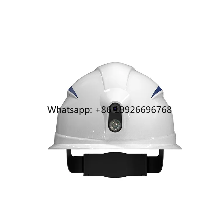 4G Smart Hard Hat Safety Helmet ABS GPS Tracking WiFi Live Streaming Video Playback Feature for Construction Warehouse Workers