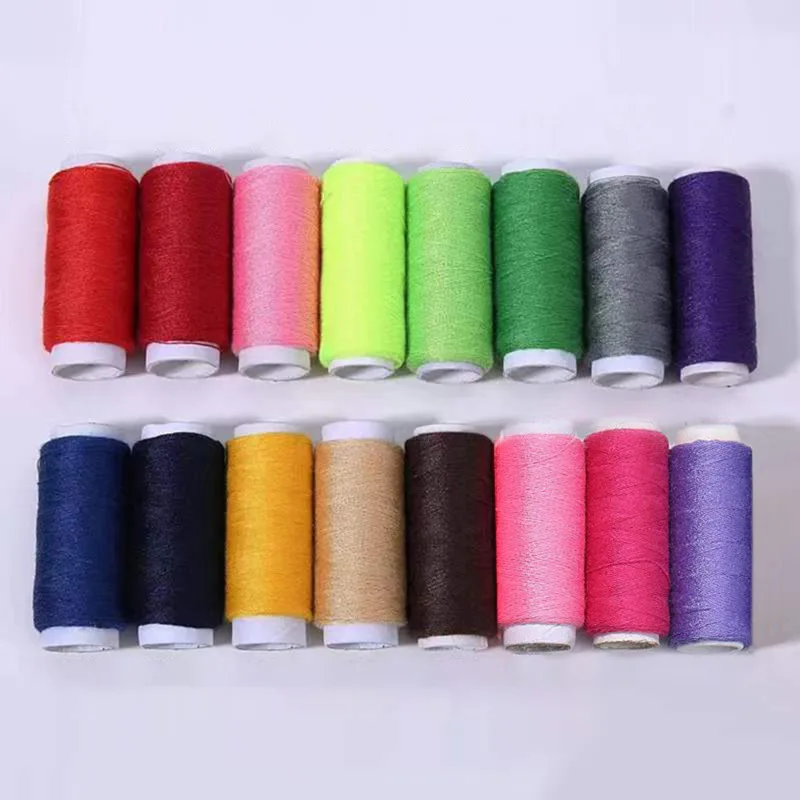 10 Teile/satz Polyester Nähgarn 200 Yards/Spule Heimnähset für Hand und Maschinengarn zum Nähen von Handstickzubehör