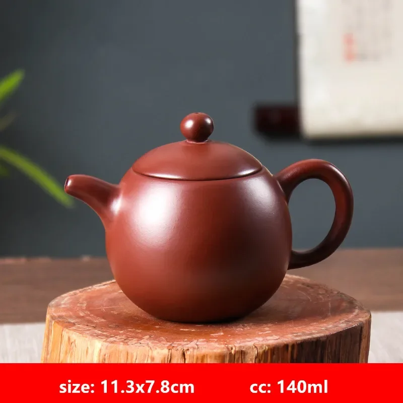 Yixing Purple Clay Teapot Handmade Zhu Mud Dragon Egg Kettle Chinese Beauty Tea Infuser Raw Ore Zisha Tea Pot Home Drinkware