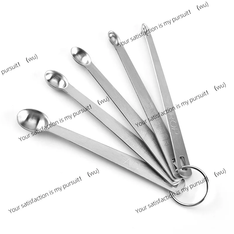 5Pcs/Set Food-grade Stainless Steel Measuring Spoon Set Kitchen Baking Tools Accessories Sugar Coffee Powder Spice Measure Scoop