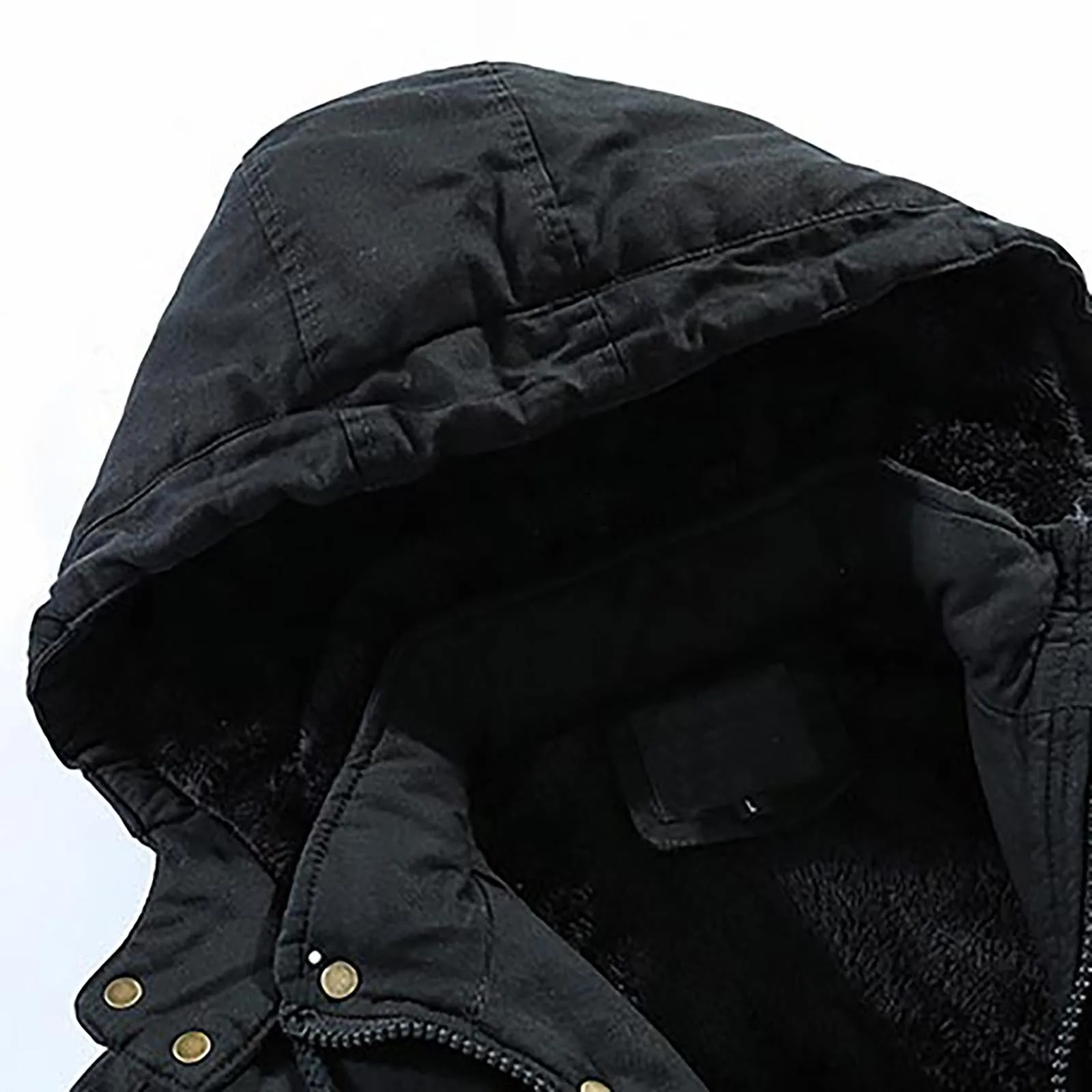 Hooded Jacket Men Winter Warm Parka Casual Thick Hoodie Outdoor Windproof Coat Men'S Loose Cotton Coat Work Jacket 2026 T1 - view 5