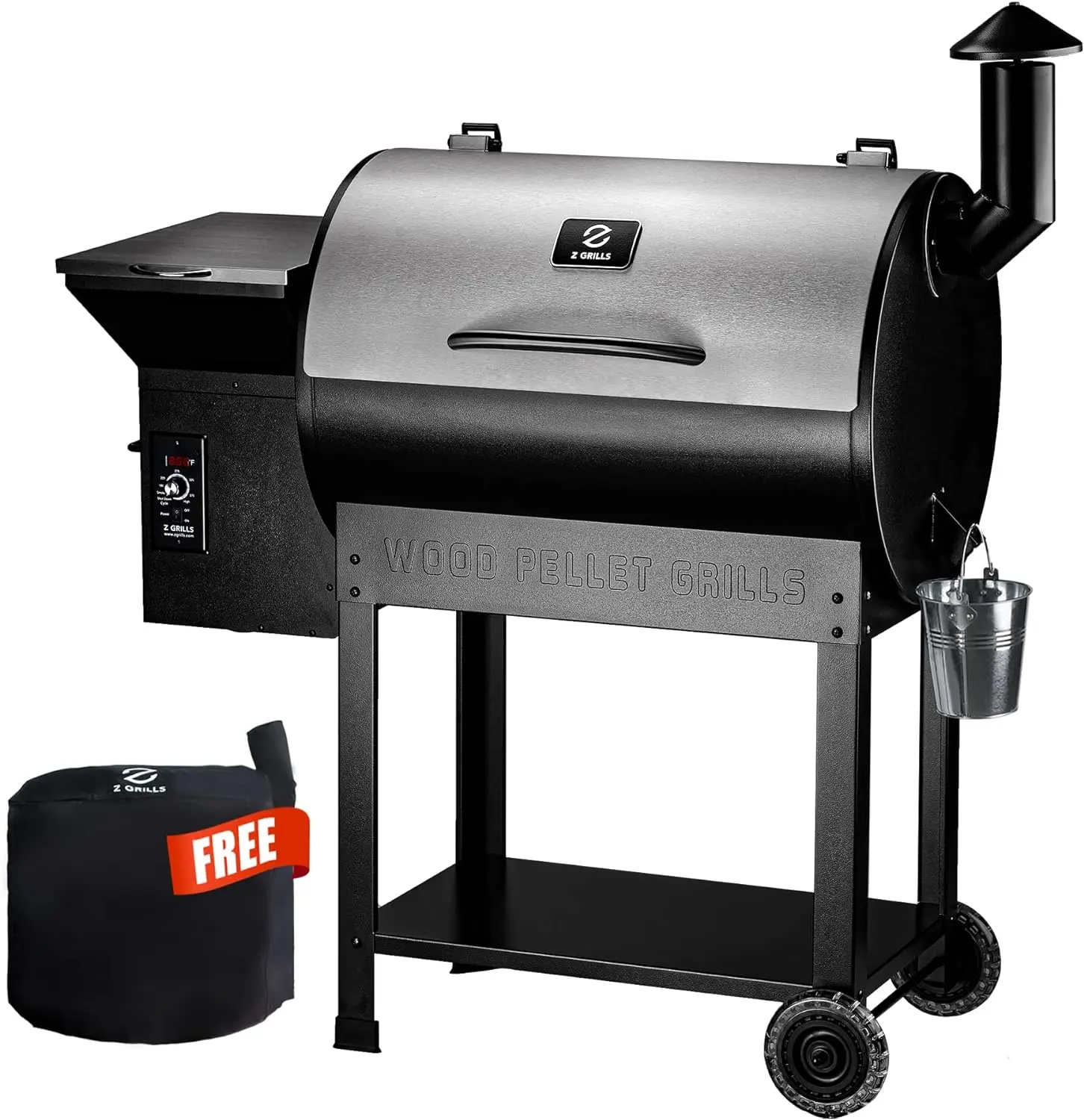 

Z GRILLS Wood Pellet Smoker Grill, 8 in 1 BBQ Grill with Auto Temperature Control, 697 sq in Cooking Area for Backyard