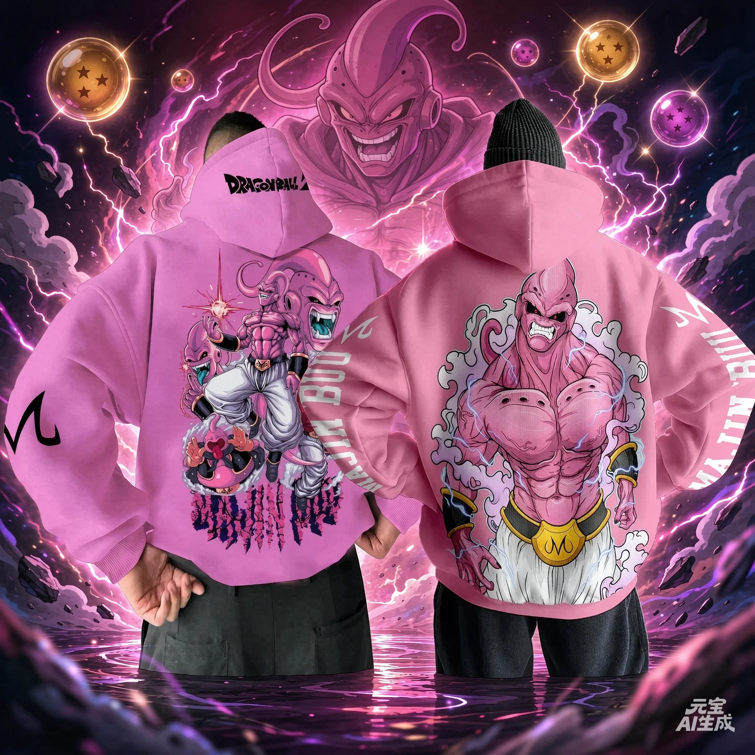 2026/26 Autumn/Winter Dragon Ball Super Dalian Hoodie Polyester Fiber 3D Printed Parent Child Casual Pink Casual Sweatshirt