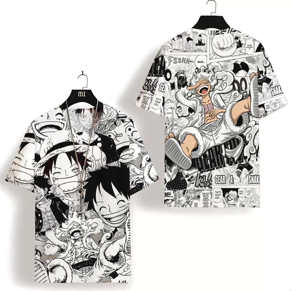 Miniso einteiliges Herren-T-Shirt Cartoo 3D-Drucke lässige Kurzarm-T-Shirts Straße männlich übergroße Kleidung Mode Anime T-Shirts