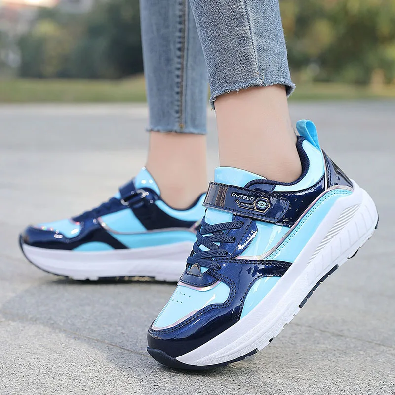 

4-Wheel Invisible Trendy shoes: Auto-Retractable Girls' Sneakers, Roller Skates for Kids, Adults & Boys