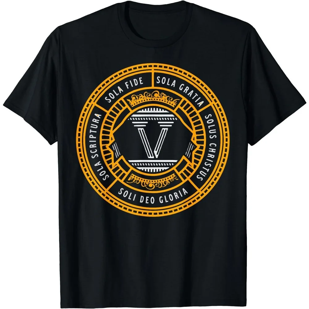 Sola Scriptura Protestant Christian Reformation T-Shirt Men Women Universal Graphic Printed Shirt Unisex Round Neck Short Sleeve