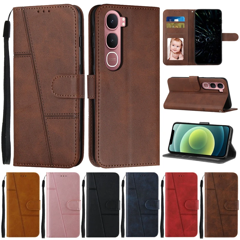 Image of Für VIVO Y31 2025 Fall Flip Brieftasche Buch Abdeckung Für Coque Vivo Y31 5G VIVOY31 Y31 2025 V2521 leder Schutzhülle Telefon Fällen Funda