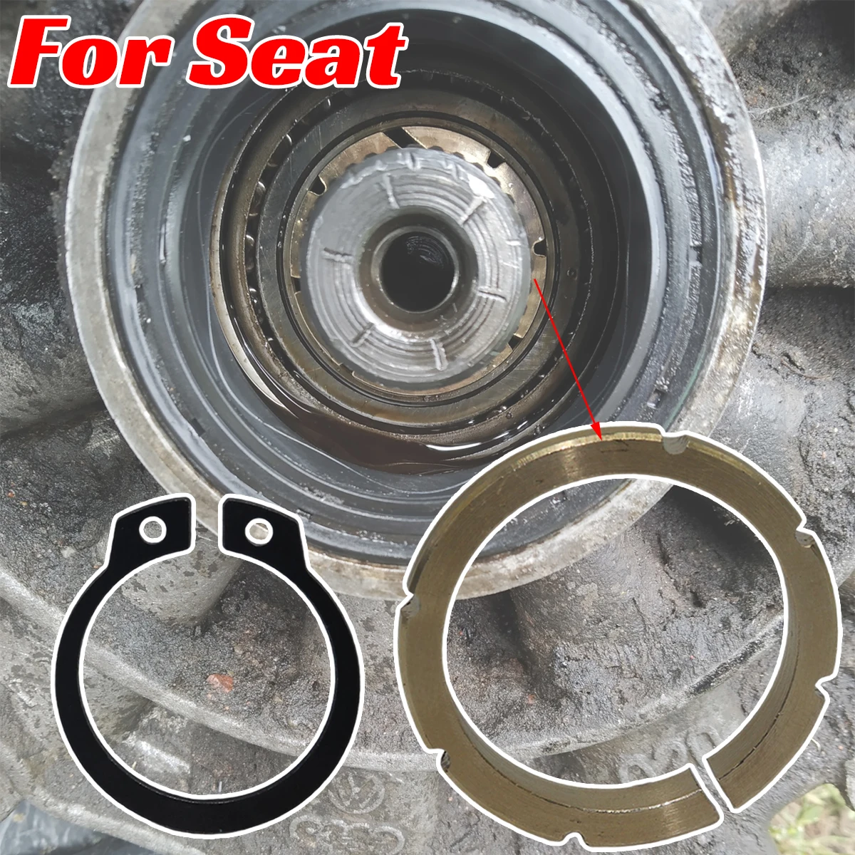 Para Seat Ibiza 6L 02-2010 Leon Altea Arona Toledo caja de cambios anillo diferencial brida eje cónico anillo empuje arandela sello espaciador