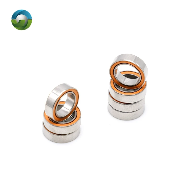 MR128RS Bearing 10PCS 8x12x3.5 mm ABEC-7 Hobby Electric RC Car Truck MR128 RS 2RS Ball Bearings MR128-2RS Orange Sealed