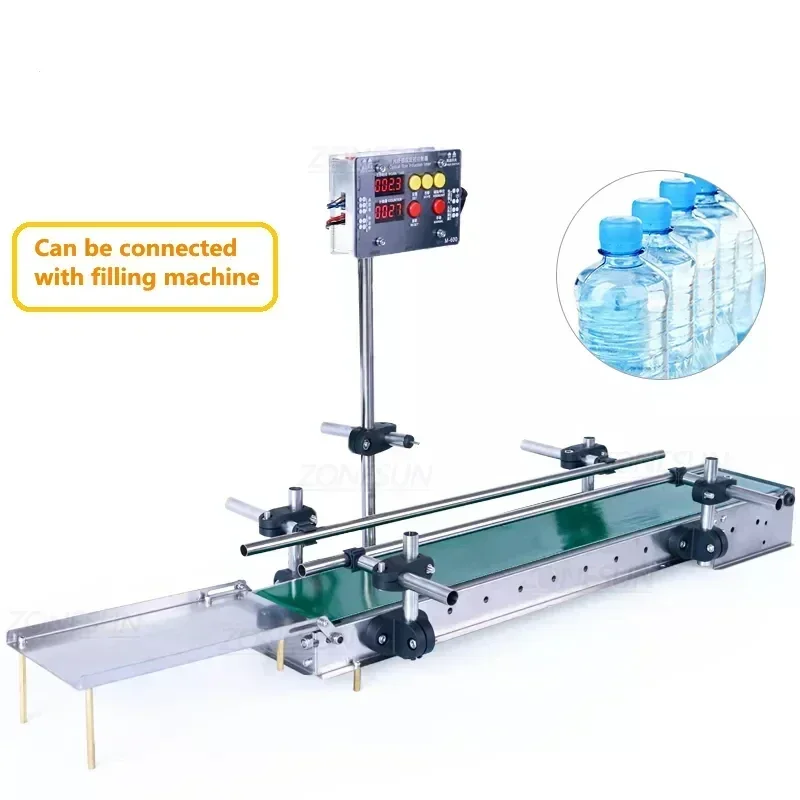 1200mm Automatic Waterproof Conveyor Belt Fiber Optic Sensor Small Digital Control Belt For Liquid Filling Machine