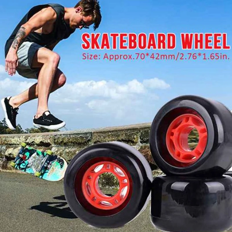 New 4Pcs Super Elastic Skateboard Wheel 83A Polyurethane Wheel Wear-Resistant Stable Longboard Wheel 70X42mm