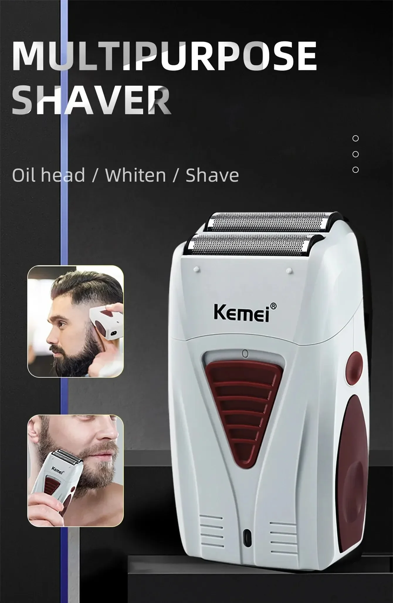 Kemei Haarschneidemaschinen-Set für Männer Elektrischer Rasierer Haarschneider Professionelle Schneidemaschine KM-2296 KM-3382 KM-2293 Haarschneidemaschine – Detail 19