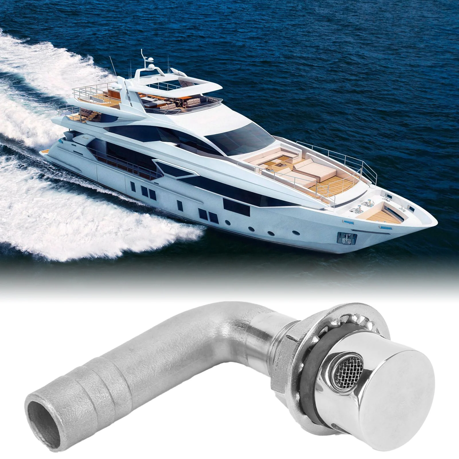 

Boat Gas Vent 316 Stainless Steel 90° Corrosion Resistance for 5/8in Hoses Yacht Marine Stainless Steel Fuel Vent