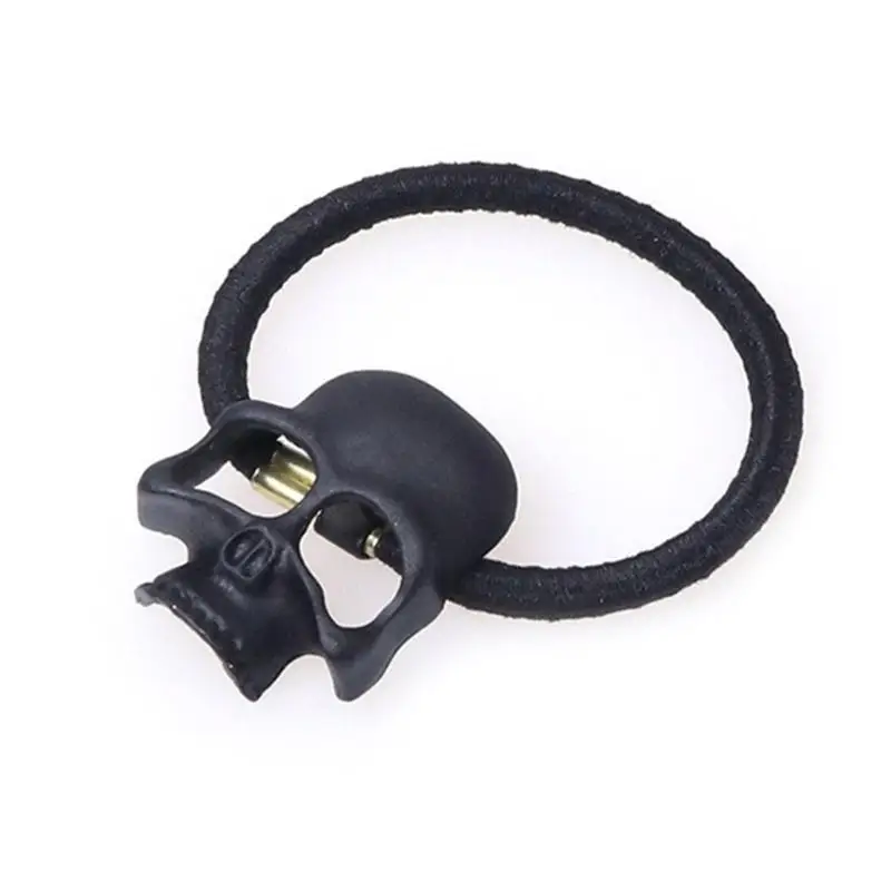 

39BD Skull Elastic Bands Skull Scrunchies Halloween Ponytail Holder Skull Hair Tie