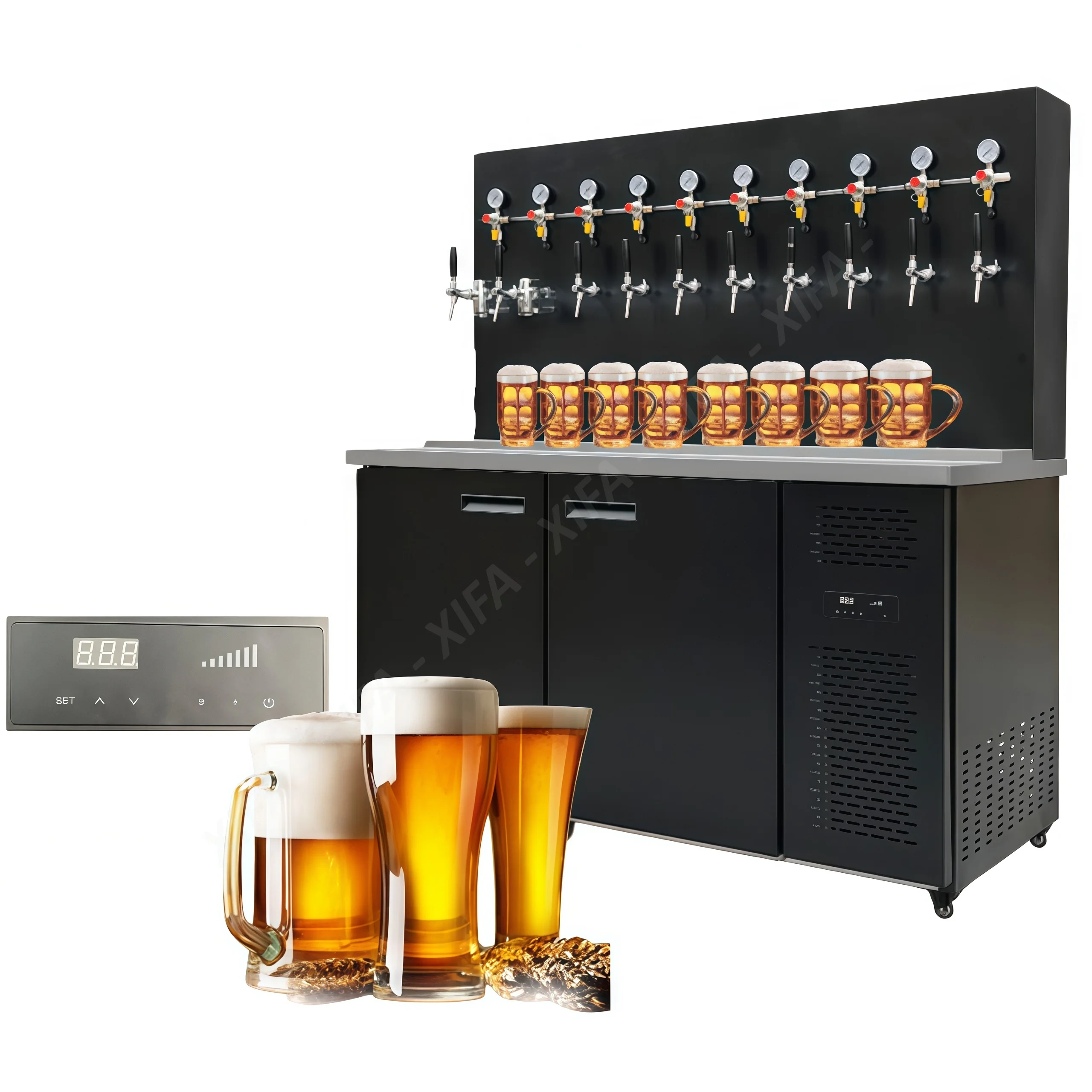 Self Service Self Pour Kegerator Draft Beer Dispenser Machine by Member Card/Bracelet/QR Code/Credit Card