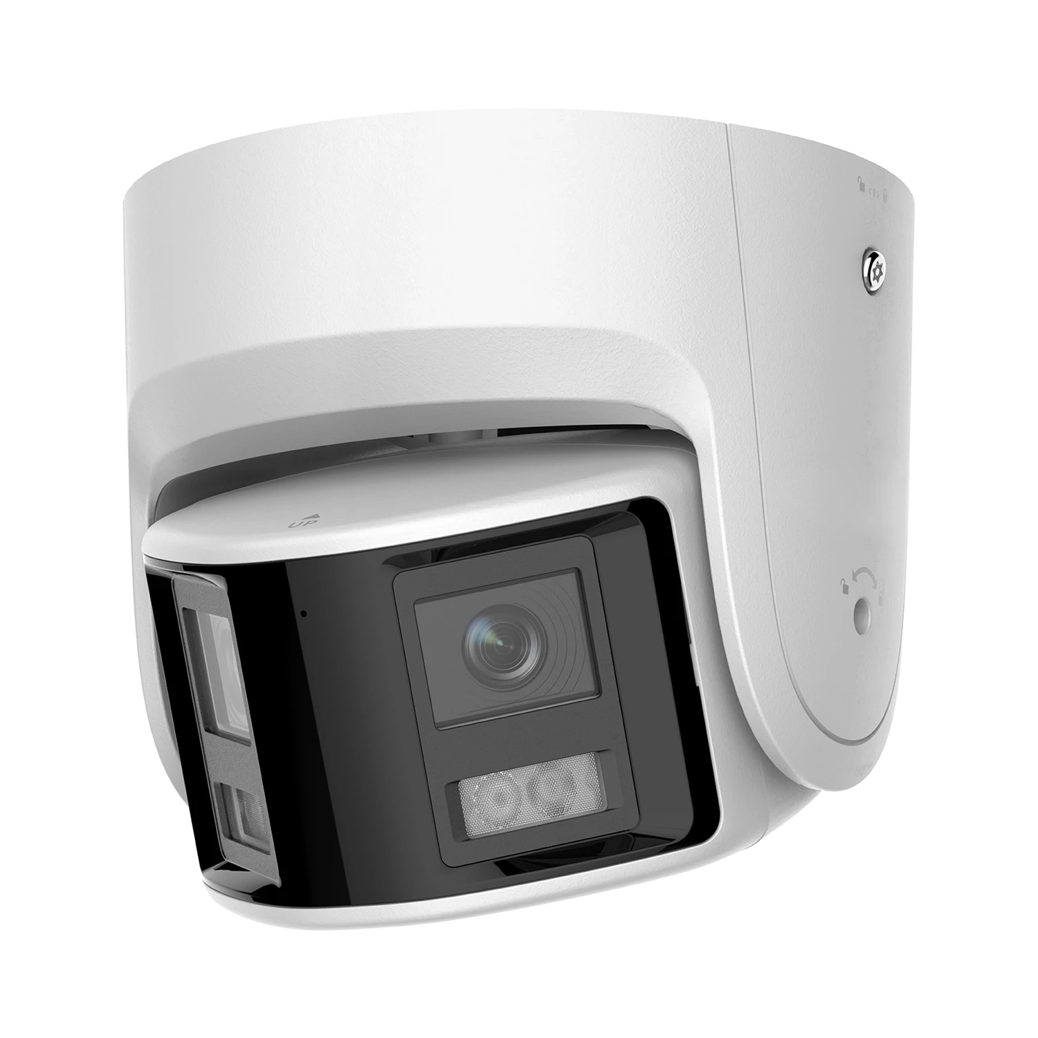 Camera CCTV 6MP Dual Lens Panoramic Camera 180 degree image Human/Vehicle Detection Sound & flash   2-way talk