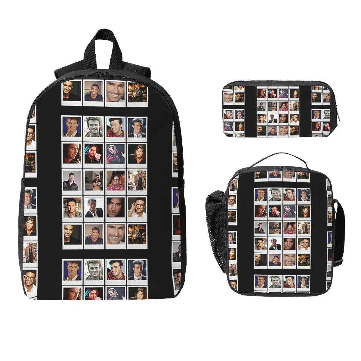 

Marti Pellow Backpack Student Boys Girls BookBag School Bag Computer Shoulder Bags 3ps Insulated Lunch Bag Pencil Case