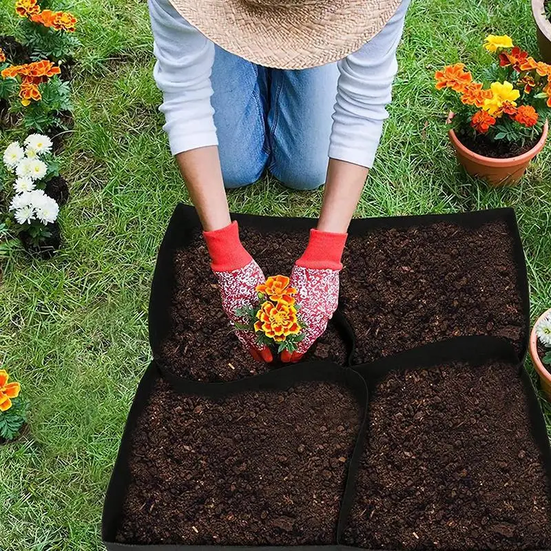 Grow Bag Raised Garden Bed Black Color Vegetable and Flower Planter Fabric with Handles for Home Balcony Backyard Gardening