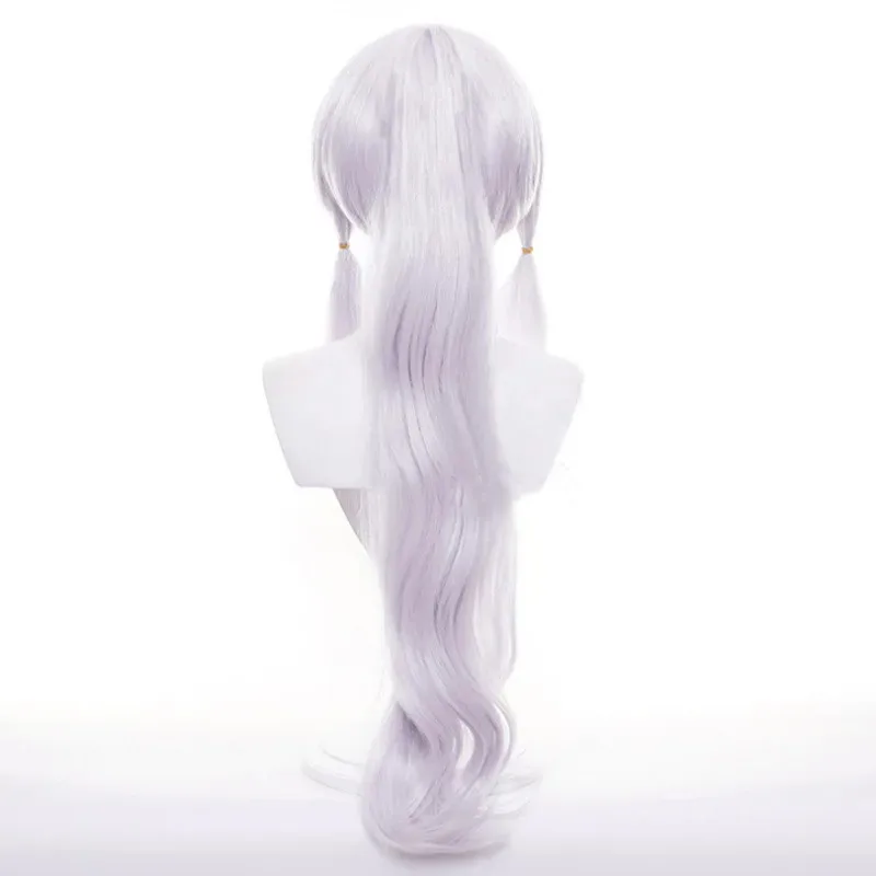 Genshin Impact Kamisato Ayaka Cosplay Kimono Kostum Permainan Wanita dan Pria Pakaian Kendo Putri Ggret Wig Tutup Kepala