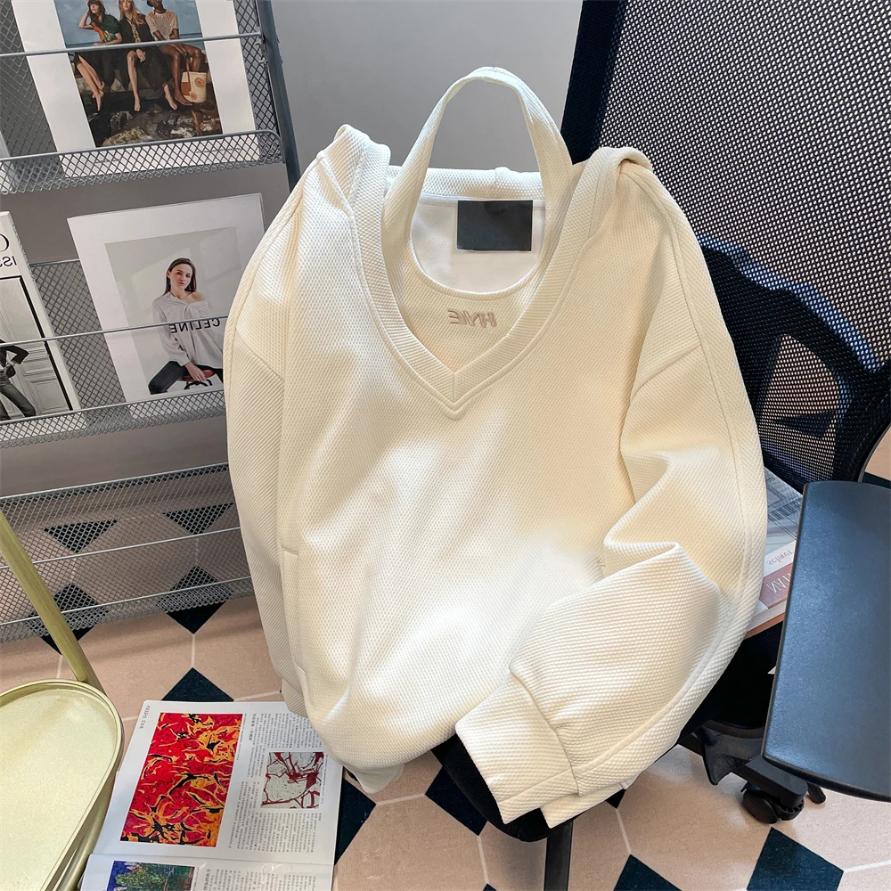 

Винтажный комплект с капюшоном, женский осенне-зимний свитшот с капюшоном в американском уличном стиле, повседневный спортивный комплект из двух предметов, пуловер, топ