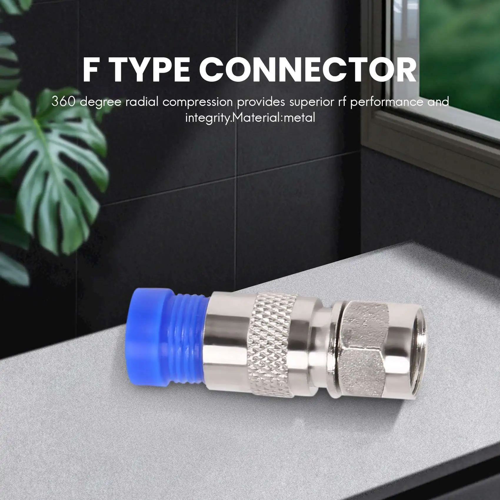 50 шт., соединители для коаксиального кабеля RG6