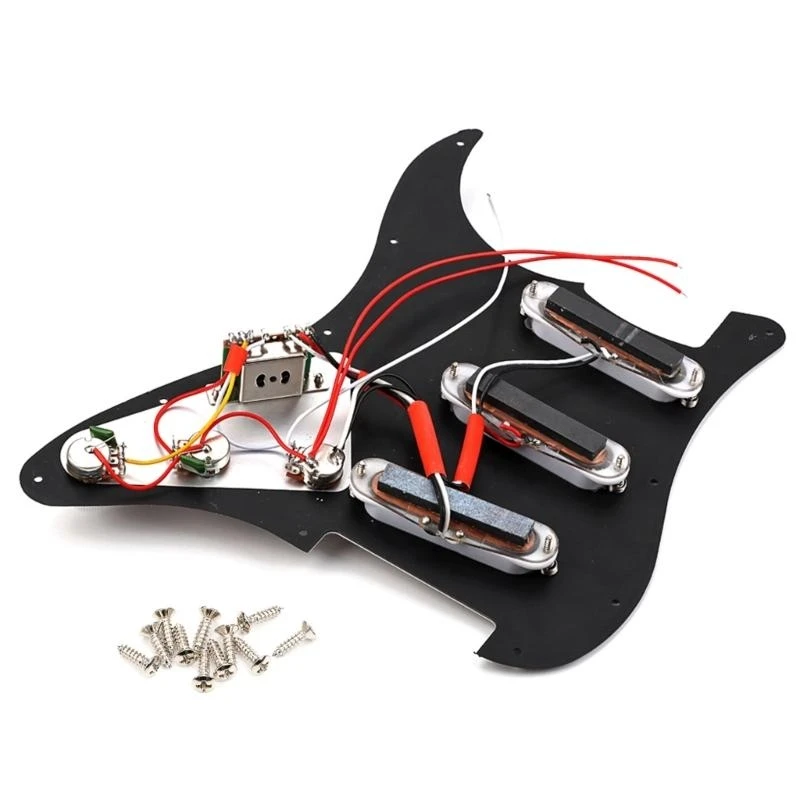 

SSS 3Ply Prewired Loaded Pickguards Scratchplate Backplate Set with Pickups Set