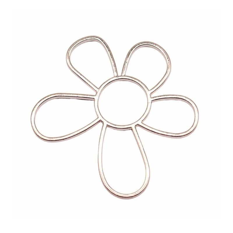  Hollow Flower Charms Pendants DIY Jewelry Necklace Making Supplies for Women