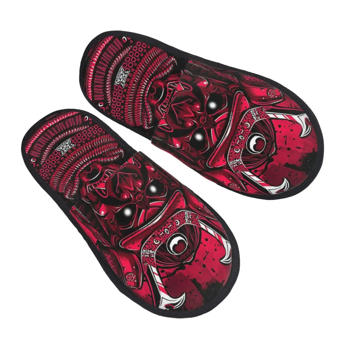 

Custom Print Women Stain Samurai House Slippers Soft Warm Memory Foam Fluffy Slipper Indoor Outdoor Shoes
