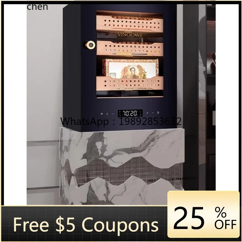 

AB cigar cabinet mini constant temperature and humidity cigarette cabinet household fingerprint lock moisturizing cabinet