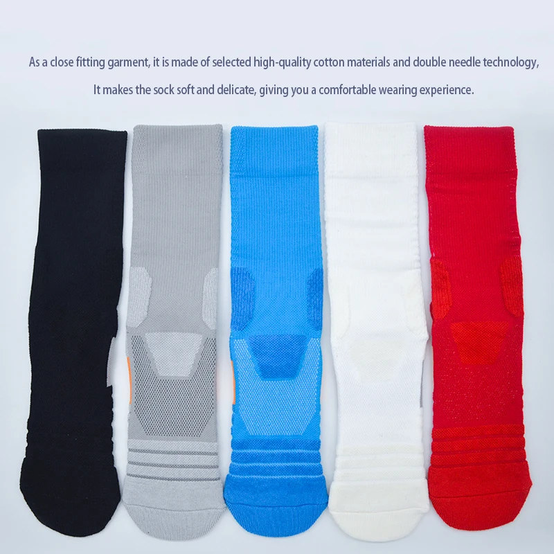New basketball socks reinforced sports socks anti-pilling yarn wear moisture wicking sweat not smelly feet