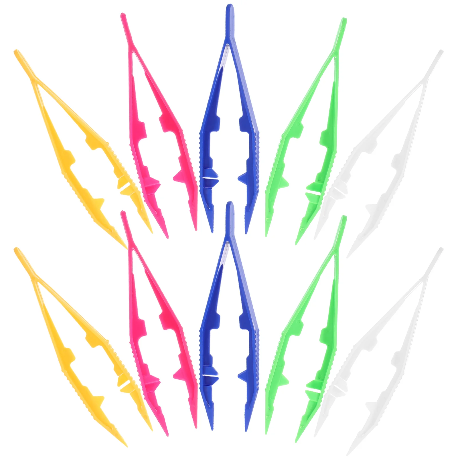 

20 Pcs Lightweight Plastic Tweezers DIY Craft for Stickers Kids Tools Manual Bead Reamer Jewelry Making Pp Child