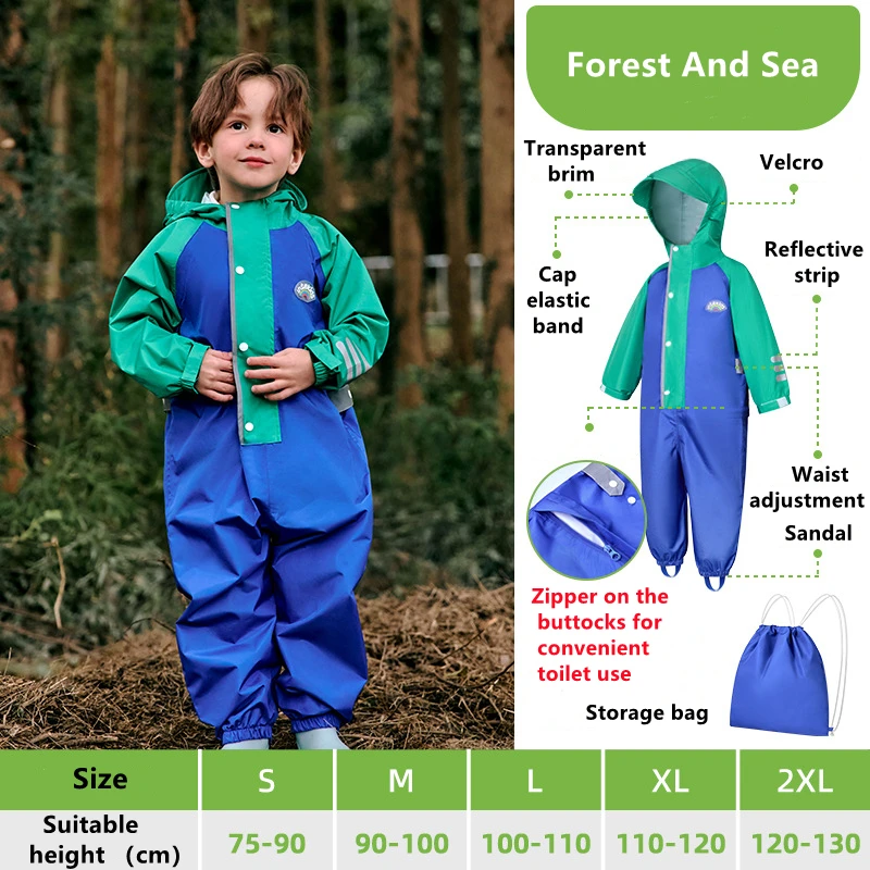 Imperméable pour enfants, combinaison imperméable à capuche pour garçons et filles, design créatif d