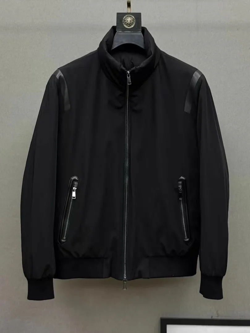 New Men's Stand Collar Jacket Coat Casual Versatile High-End Business Style Autumn Winter Fashion Trend Sophisticated