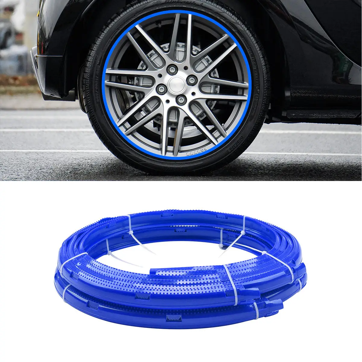 4pcs/set Automobile Track Wheel Rim Anti-Scratch Decorative Protection Circle Strips for 14-22