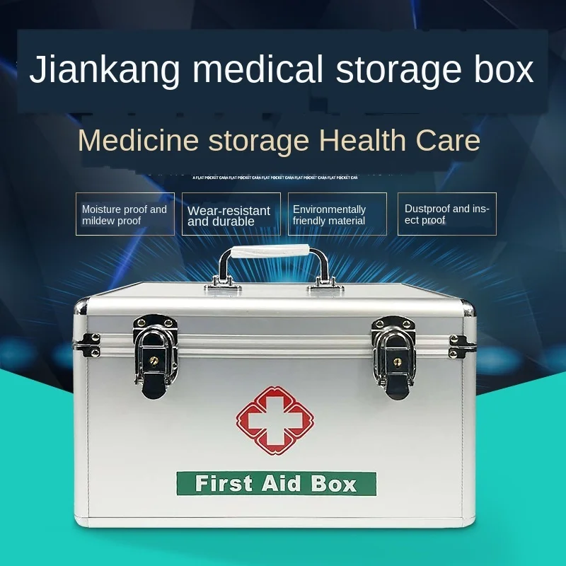 Aluminum Medicine Cabinet 10/12/14inch Medicine Case Home Business Medical Box Large Multilayer Medicine Cabinet First Aid Box