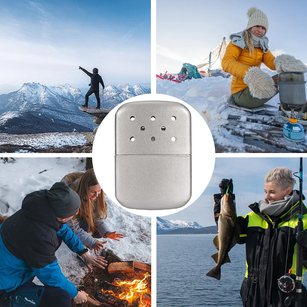 

Карманная грелка из цинкового сплава, многоразовые топливные грелки для рук, небольшой удобный обогреватель для охоты на открытом воздухе, кемпинга, рыбалки