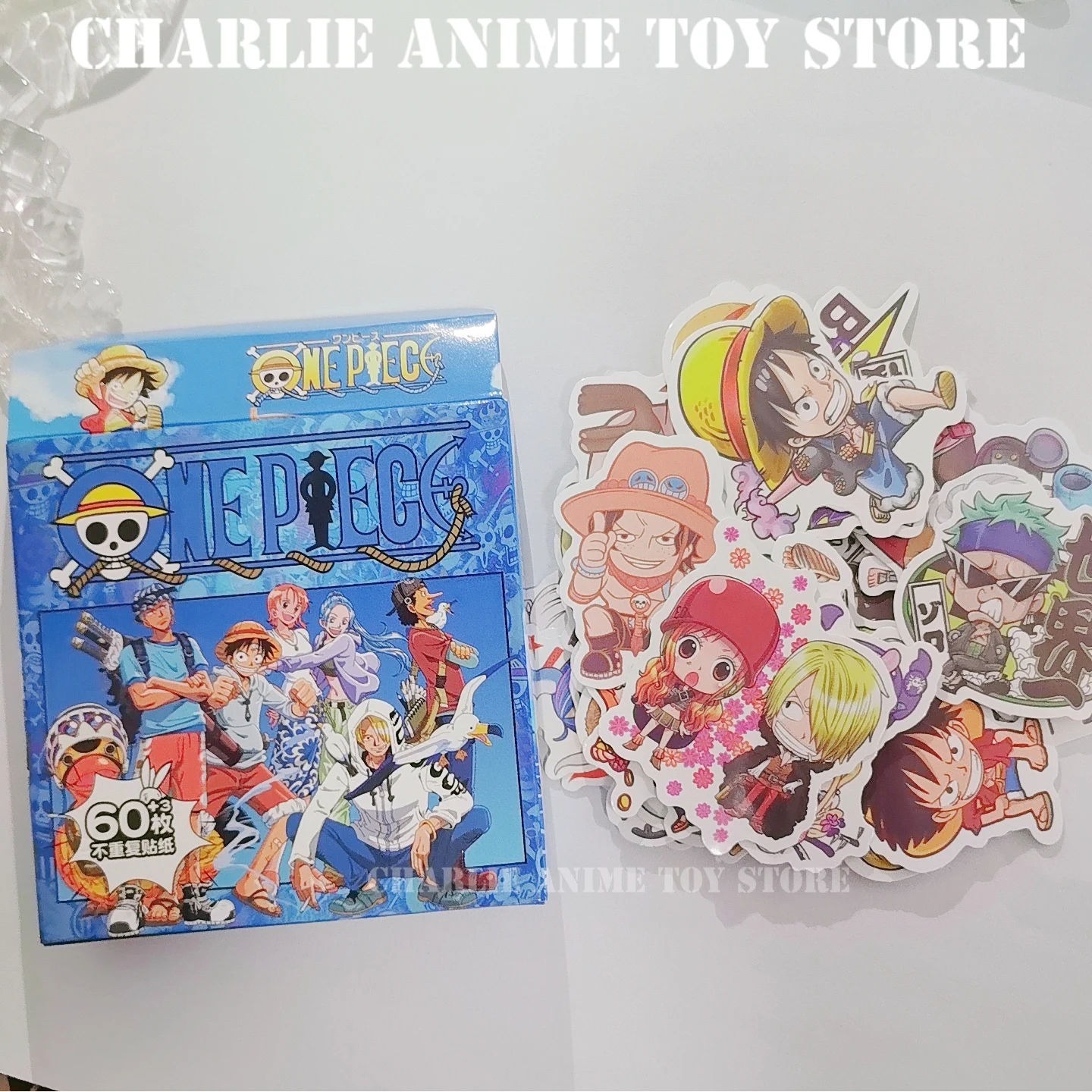 60 قطعة أنيمي اليابان قطعة واحدة الشكل لوفي لعبة ملصق دفتر دراجة نارية سكيت الكمبيوتر ملصقات الهاتف المحمول لعبة الهدايا