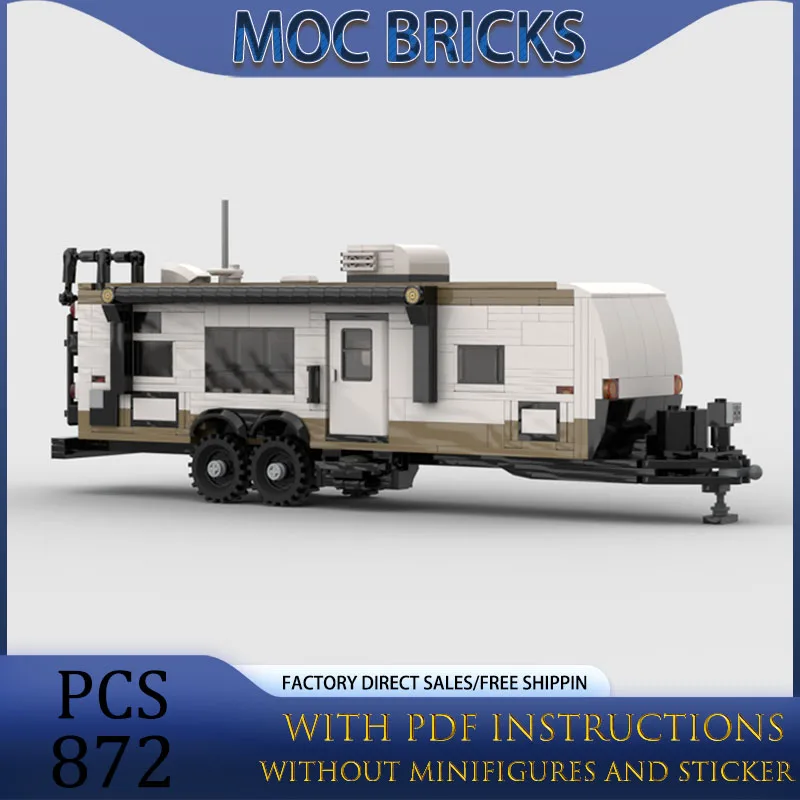 Moc Building Blocks Flight 264BHW BAJA Camper Trailer Model Technology Bricks DIY Assembly Construstion Toy Holiday Gifts