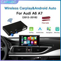 CARABC Wireless CarPlay Android Auto Module for Audi A6 A7 2012-2018 Supports Bluetooth audio and OEM reversing Camera car play