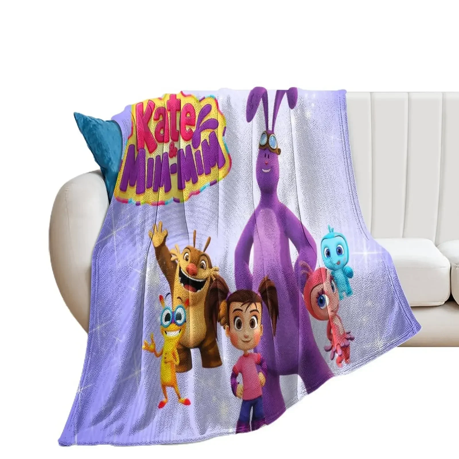 Kate and Mim-Mim characters boomer Funny T Shirt Woman,Gift for Friends Throw Blanket anime For Sofa Thin Blankets